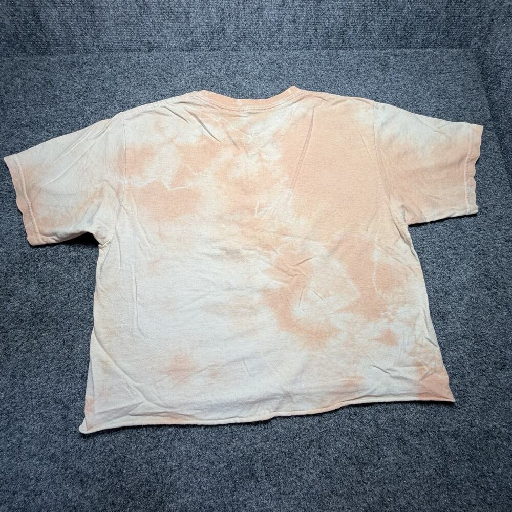 Peanuts SNOOPY Graphic Tie Dye Crop Top (Size M) 2022 Flowers Pink White - Picture 6 of 8